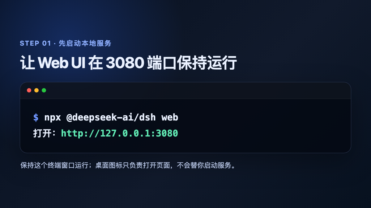 先启动 DeepSeek Harness Web UI 服务
